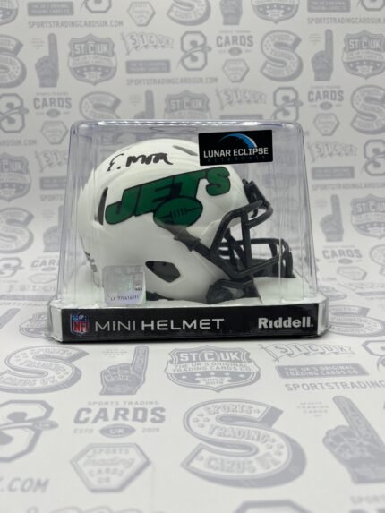 Elijah Moore New York Jets Autographed Riddell Lunar Eclipse Alternate Speed Mini Helmet
